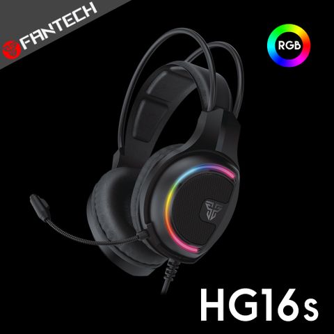 7.1立體聲環繞音效FANTECH HG16s 7.1環繞立體聲RGB燈效耳罩式電競耳機