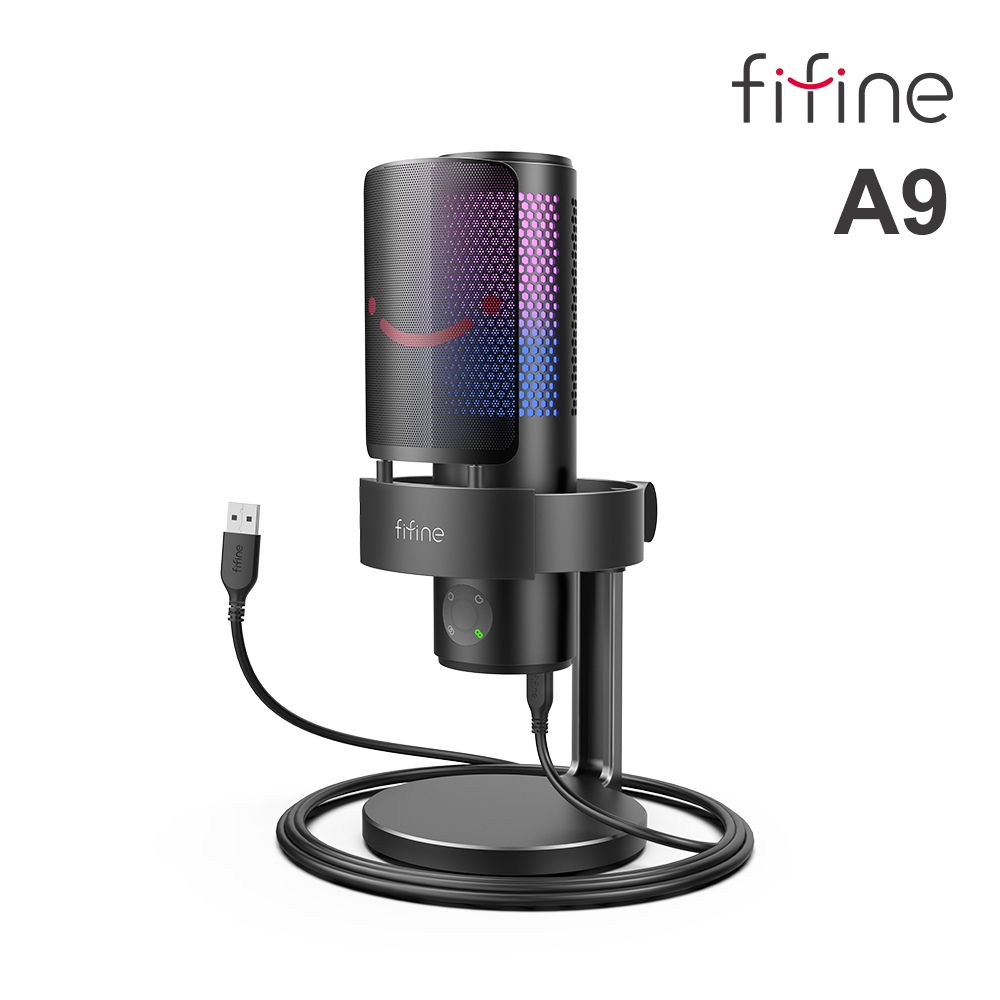 FIFINE  A9 USB專業級電容式RGB麥克風