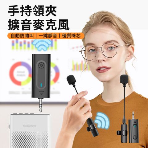 Band 手持/領夾擴音麥克風 一拖一無線收音麥克風 教師小蜜蜂耳麥 3.5mm（DSP降噪）