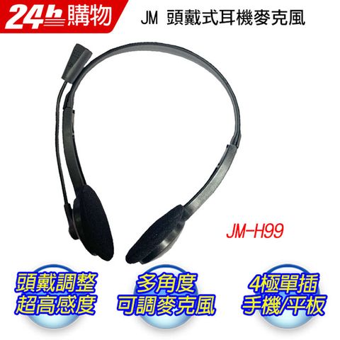 本館銷售-CP質最優NO.1JM全罩式立體聲耳機麥克風 JM-H99