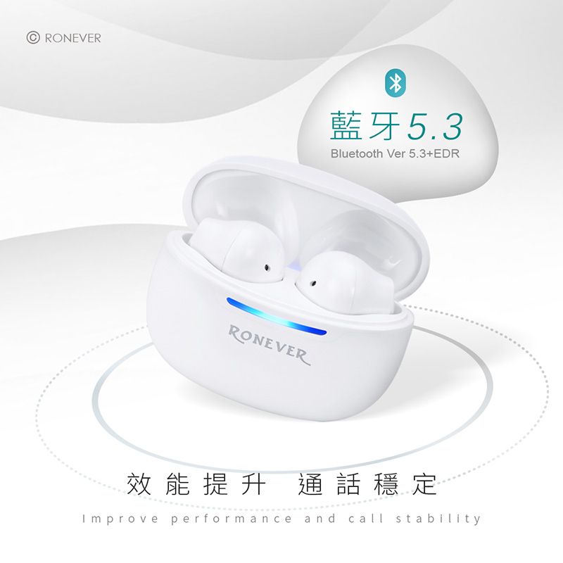 RONEVER藍牙5.3Bluetooth Ver5.3+EDRRONEVER效能提升通話穩定Improve performance and call stability