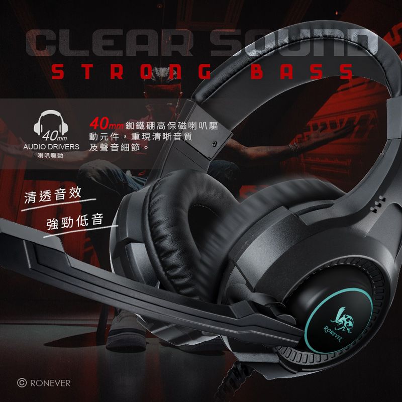 RONEVER  LOCUS專業級電競耳麥 (MOE323)