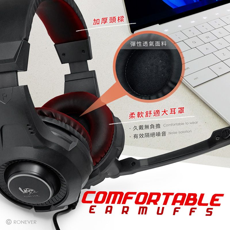 RONEVER  LOCUS專業級電競耳麥 (MOE323)