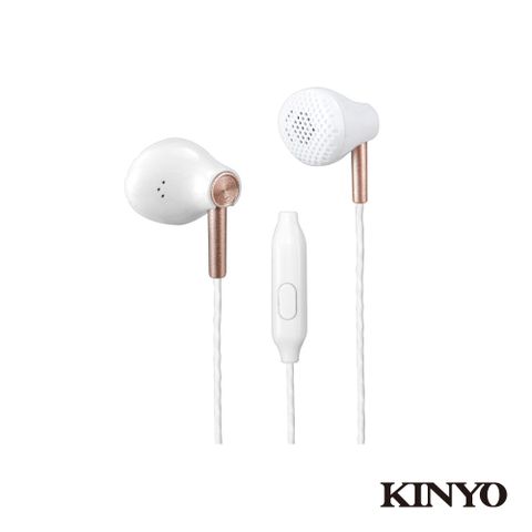 KINYO 入耳式耳機麥克風_白 IPEM-855