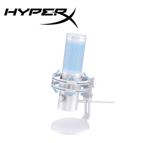 HyperX QuadCast 2 USB 電競麥克風-雪白藍光