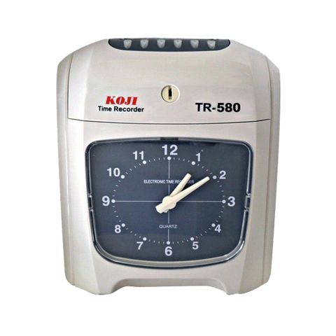 《台灣製造》KOJI TR-580W 自動校時 六欄位 指針式 打卡鐘-單機
