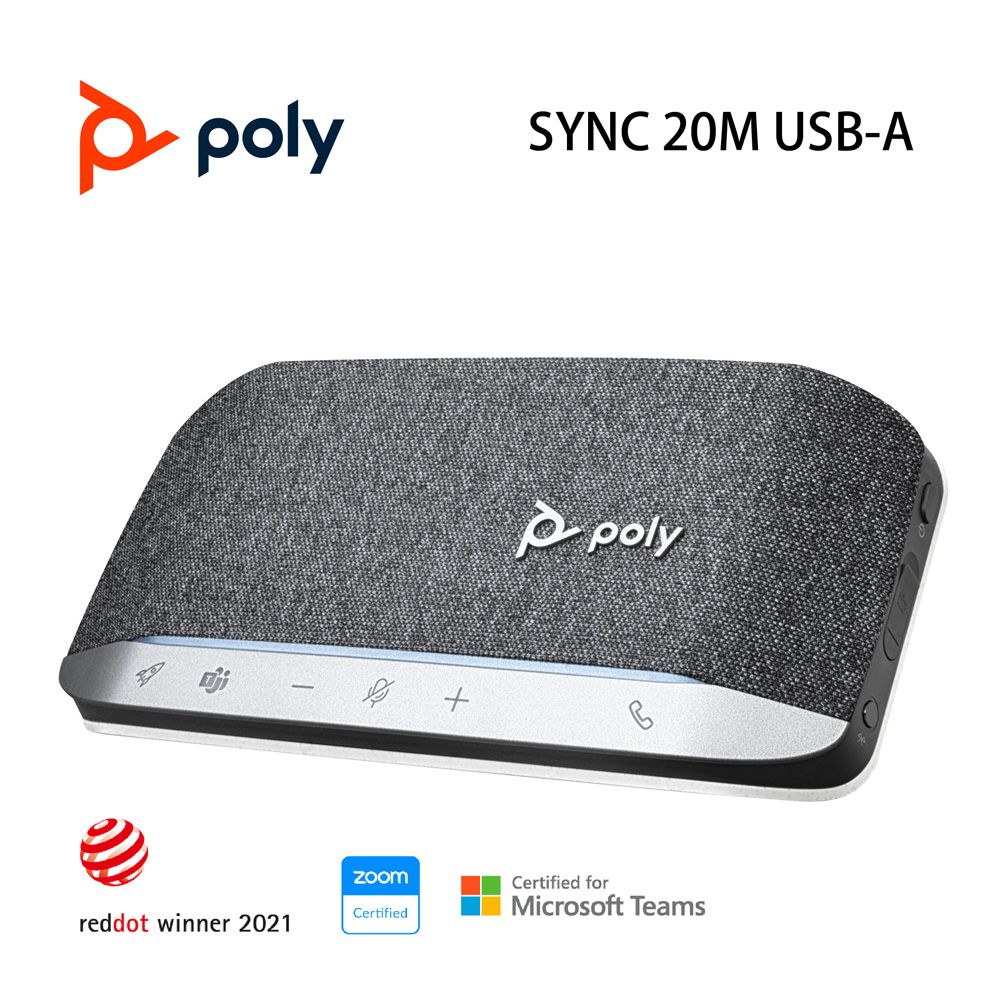 Poly SYNC 20M USB-A 無線會議麥克風揚聲器- PChome 24h購物