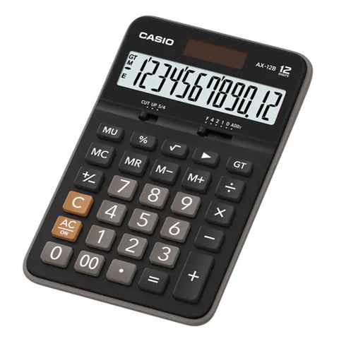 CASIO 卡西歐 12位元計算機(黑灰色) AX-12B