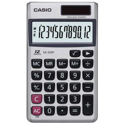 Casio 8位數國家考試機口袋輕巧型計算機SX-320P