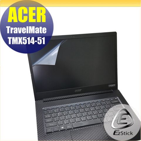 EZstick ACER TravelMate TMX514-51 適用 靜電式筆電LCD液晶螢幕貼 14.4吋寬 螢幕貼