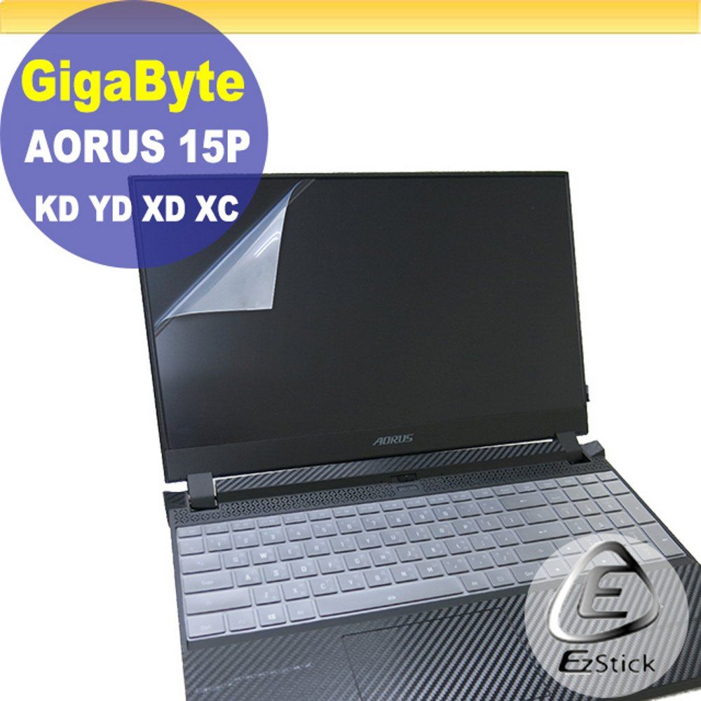 EZstick Gigabyte AORUS 15P KD YD XD XC 適用 靜電式筆電LCD液晶螢幕貼 15.6吋寬 螢幕貼