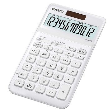 【CASIO】12位元璀璨晶耀桌上型計算機-珍珠白 (JW-200SC-WE)