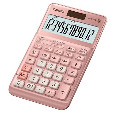 CASIO 卡西歐  12位數桌上型商用計算機-粉色系(JF-120FM-PK)