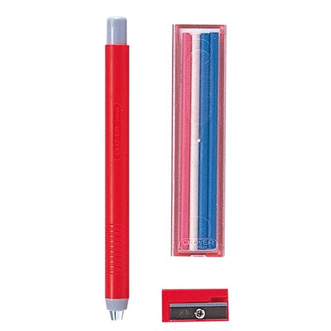 日本可樂牌Clover自動粉土筆組24-091粉筆(含粉土筆替芯4入和削鉛筆器)裁縫紉拼布記號消失筆