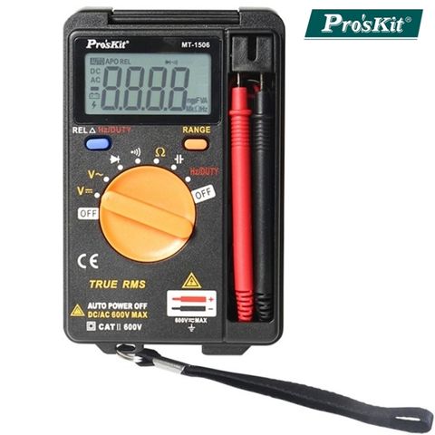 台灣寶工ProsKit口袋型真有效值電表 攜帶型電錶三用電表迷你電表MT-1506(過壓保護,附探針)