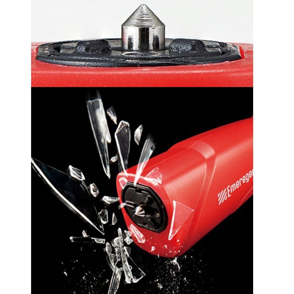 COGIT 日本2合1汽車應急難車窗擊破器附小刀902284(可割安全帶;含夜光吊飾)車禍事故颱風水災緊急逃生工具