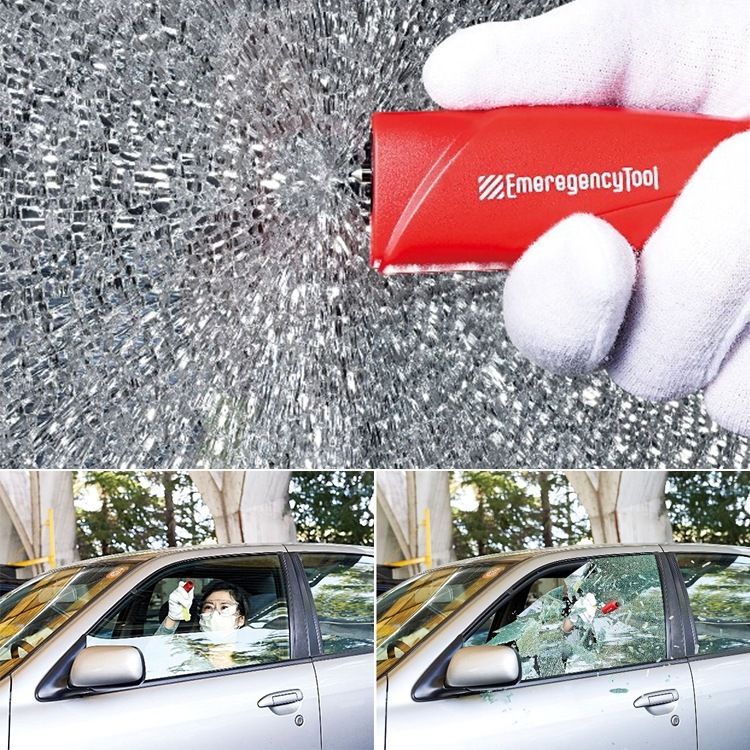 COGIT 日本2合1汽車應急難車窗擊破器附小刀902284(可割安全帶;含夜光吊飾)車禍事故颱風水災緊急逃生工具