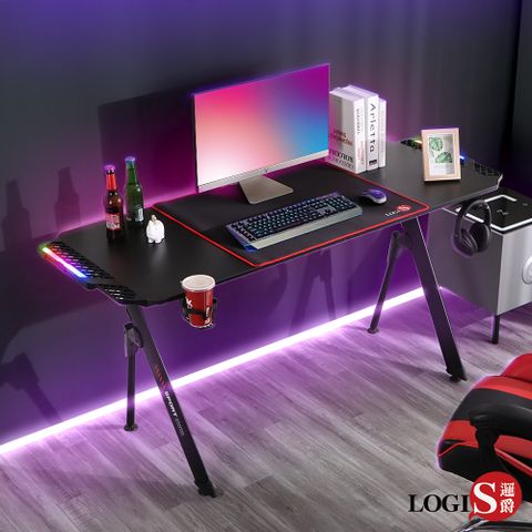 LOGIS 邏爵 火爆特工碳纖電競桌 電腦桌157x60【V2-1460】