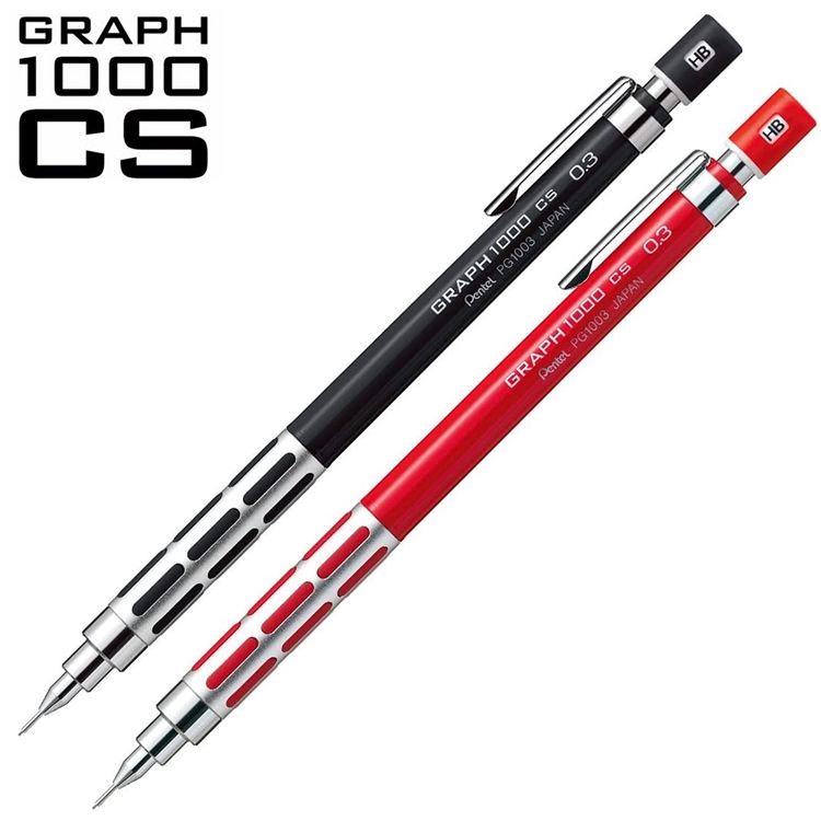 Pentel 飛龍 日本GRAPH 1000標硬度CS精密製圖筆0.3mm自動鉛筆PG1003CS低重心繪圖筆素描鉛筆