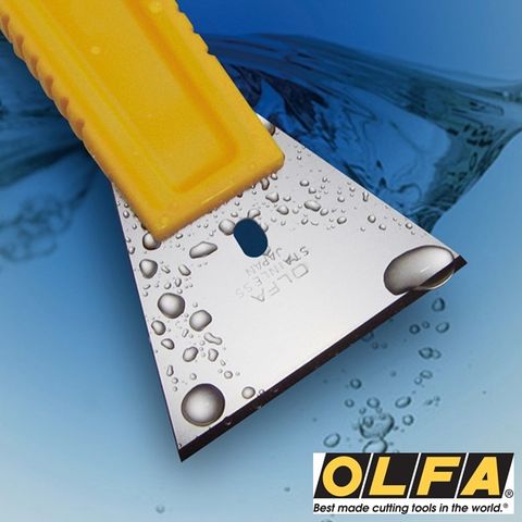 日本OLFA不鏽鋼刮刀鐵爪 矽利康邊刀SCR-L大(尺寸155*55mm;不銹鋼製可水洗)清潔刮除殘膠、油漆