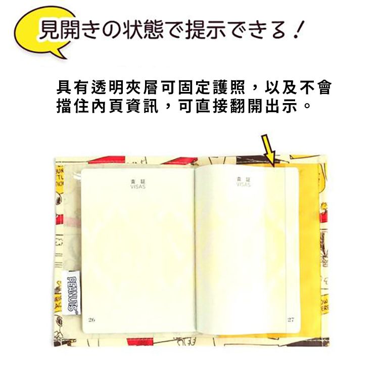 VANGUARD 精嘉 日本製漫畫風格SNOOPY護照套243史努比與糊塗塌客故事款(可收2本的護照收納套)史奴比護照夾 適生日聖誕交換禮物