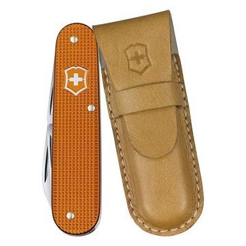 限量版＊維氏VICTORINOX Cadet Colors 軍校生系列金屬鋁柄紋面8用瑞士刀-橘色(0.2600.L1229)附刀套