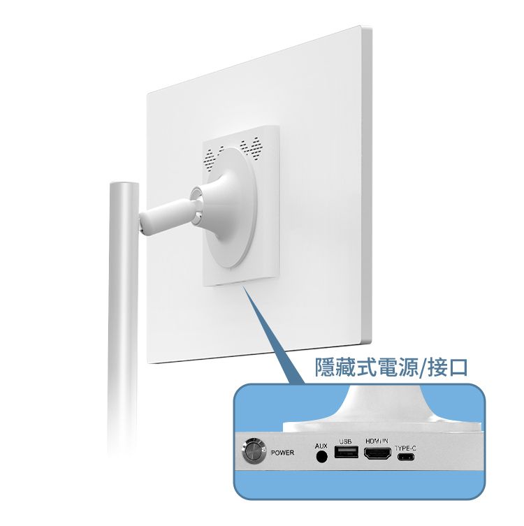 隱藏式電源/接口 AUXPOWERTYPE-C