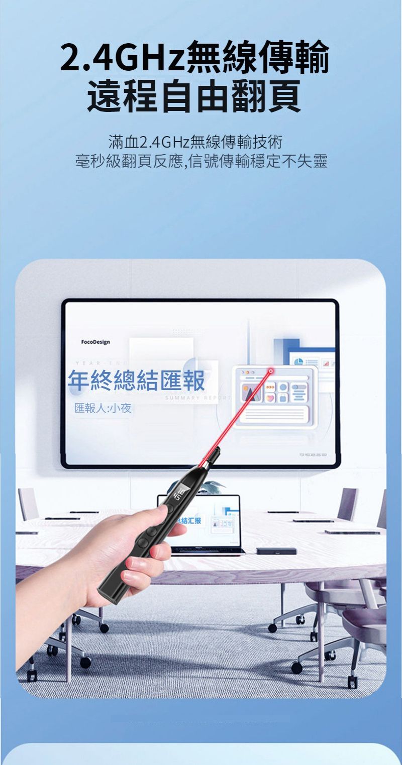 2.4GHz無線傳輸遠程自由翻頁滿血2.4GHz無線傳輸技術毫秒級翻頁反應,信號傳輸穩定不失靈年終總結匯報匯報人:小夜UMMARY REPORT总结汇报  S