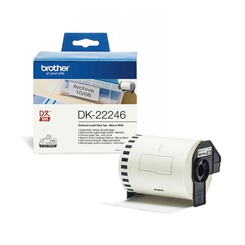 BROTHER 兄弟牌 DK-22246 / DK22246 103mm 白底黑字 連續型 耐久型材質 標籤帶 單捲入