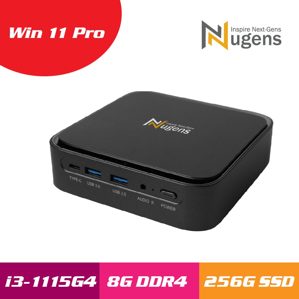 Nugens Mini PC 迷你電腦 (i3-1115G4/8G/256G SSD/Win11Pro)