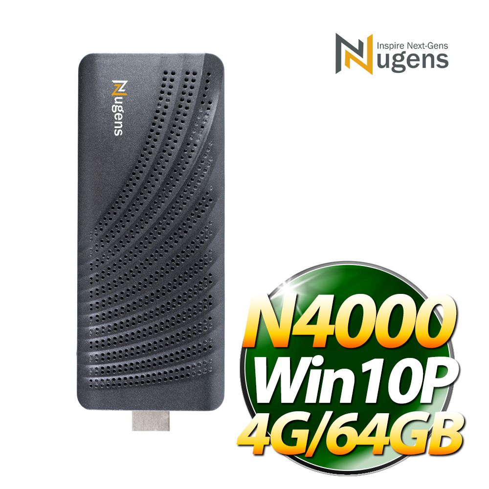 Nugens Win10P HDMI迷你電腦棒 (N4000/4G/64GB/W10P)