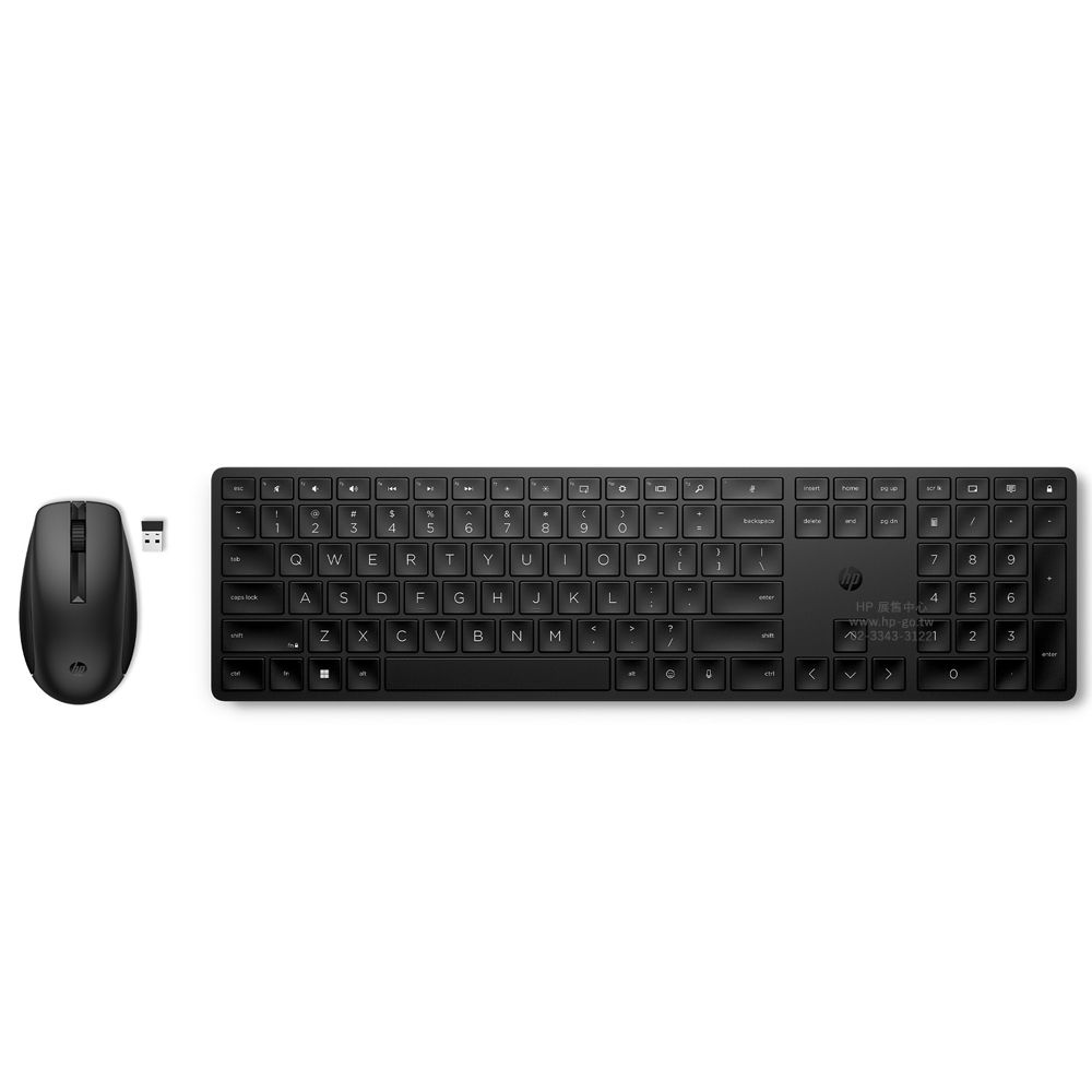 HP 惠普 655 Wireless Keyboard and Mouse Combo 無線鍵盤滑鼠組(4R009AA/20+個自訂鍵/USB接收器/玻璃桌面適用)