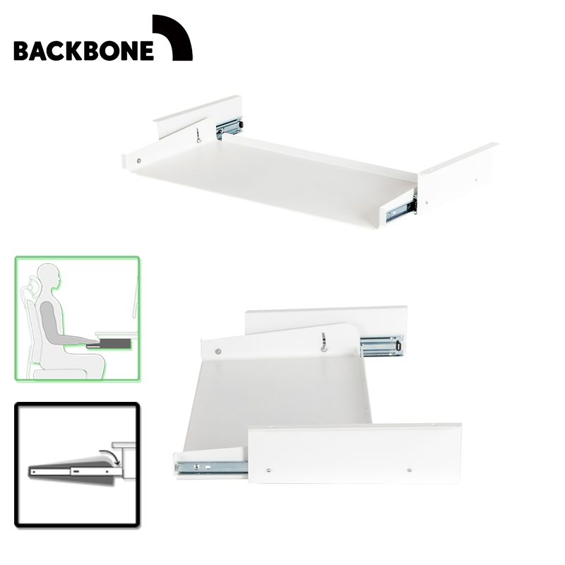 Backbone  Keyboard Tray 桌下鍵盤架-磨砂白