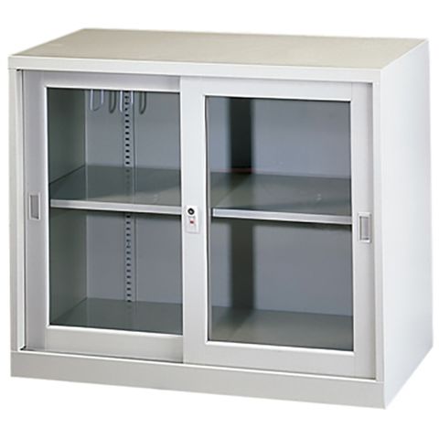 【豐盛鐵櫃】二層玻璃加框理想櫃/資料櫃/公文櫃 (台灣製)