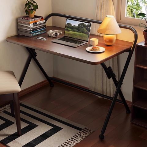 【木洸】單層80x50cm家用電腦桌 折疊桌 學習桌 辦公桌 臥室床邊桌