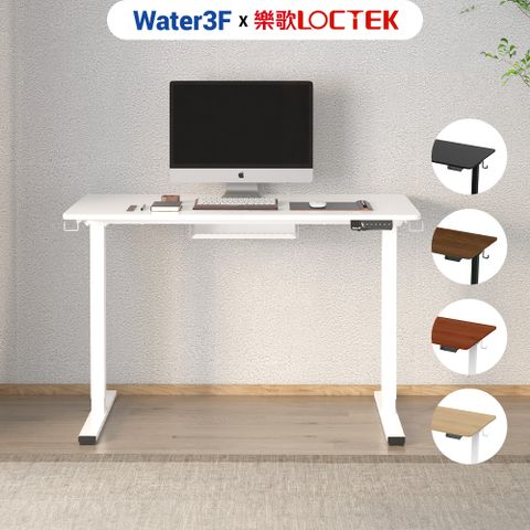 Loctek 樂歌 100x60cm 人體工學電動升降桌｜F1 入門款 內建USB孔(附贈理線槽/掛勾)｜30分鐘快速安裝｜多色可選