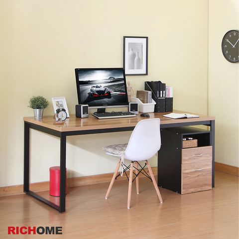 【RICHOME】杜克180CM80CM工作桌/電腦桌/辦公桌/書桌( 一桌多用)