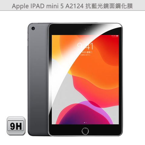 Apple 蘋果 IPad Mini 5 A2124 平板專用 防藍光鏡面鋼化玻璃膜 靜電吸附