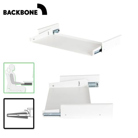 Backbone Keyboard Tray 桌下鍵盤架-磨砂白