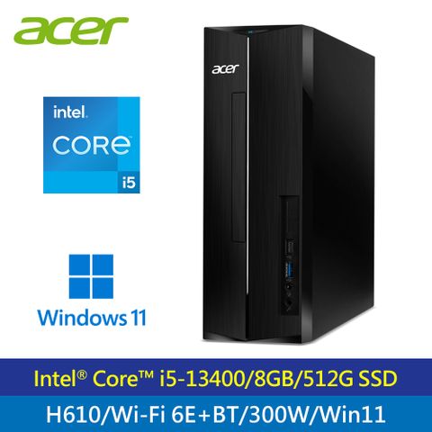 【Acer 宏碁】XC-1780 13代 i5 桌上型電腦i5-13400/8G/512G SSD/W11