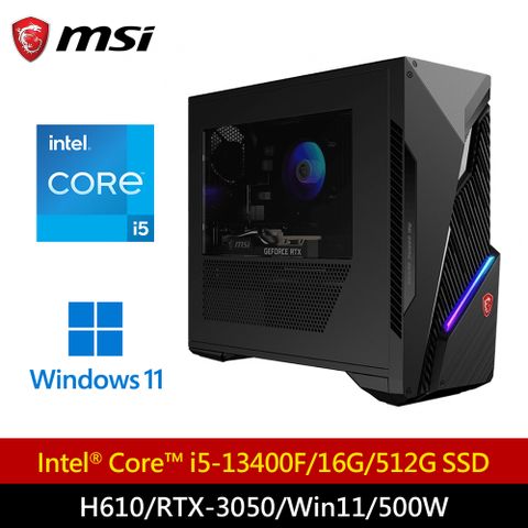 【MSI 微星】Infinite S3 13-846TW i5 RTX3050 電競桌機i5-13400F/16G/512G SSD/RTX3050-8G/Win11