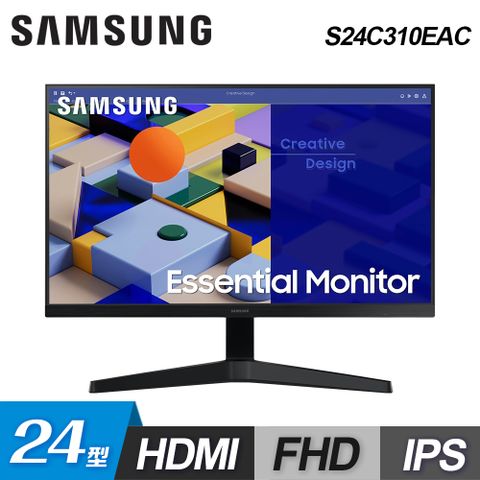 【SAMSUNG 三星】S24C310EAC 24型 平面窄邊美型螢幕FHD│ FreeSync│低藍光、零閃屏│ IPS