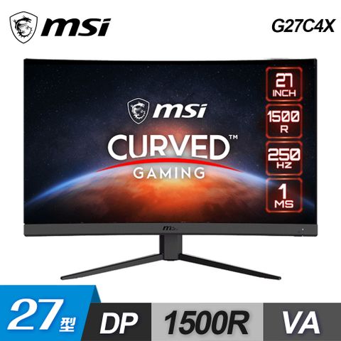 MSI 微星 G27C4X 27型 VA 曲面電競螢幕