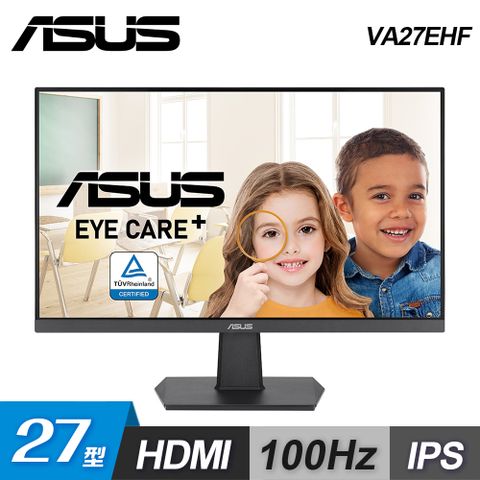 【ASUS 華碩】27型 VA27EHF 100Hz 電競顯示器27型/FHD/HDMI/IPS