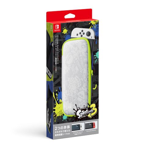 Nintendo 任天堂 【NS 周邊】Switch 攜行包《斯普拉遁 3》附螢幕保護貼