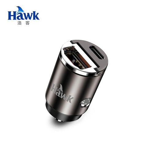 【Hawk 浩客】30W雙孔PD+QC隱形車充