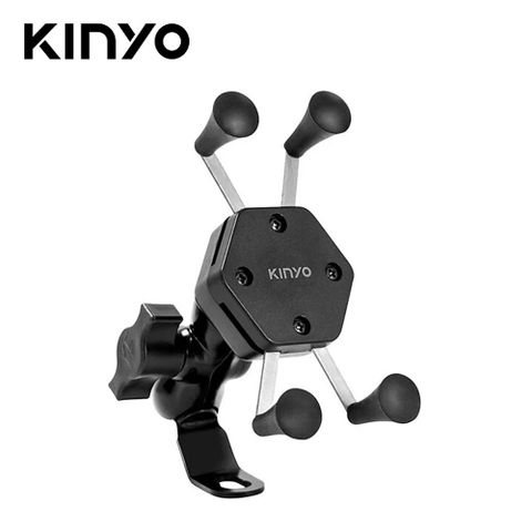 【KINYO 耐嘉】MCH-081 X夾式機車手機架