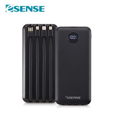 Esense 逸盛 免帶線 10000PD 快充行動電源-黑