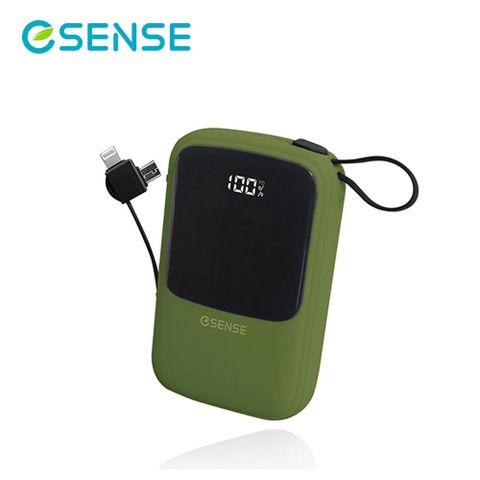 【ESENSE 逸盛】免帶線快充行動電源-綠