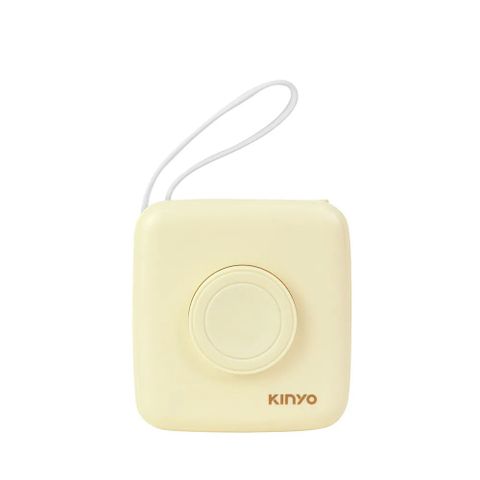 KINYO KPB-2651 8in1小方糖大容量雙線行動充 米黃色